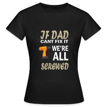 Father's Day Daddy Daddy Daddy Dad Dad Daddy - Women's T-Shirt - black - Front - AI Model Female 172 dark (172cm)