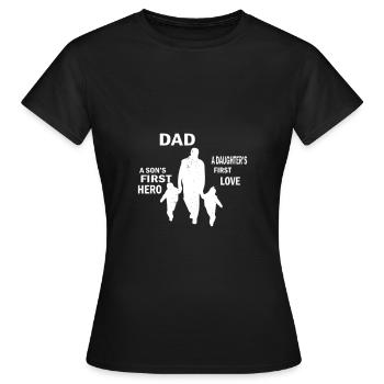 Father's Day Daddy Daddy Daddy Dad Dad Daddy - Women's T-Shirt - black - Front - AI Model Female 172 dark (172cm)