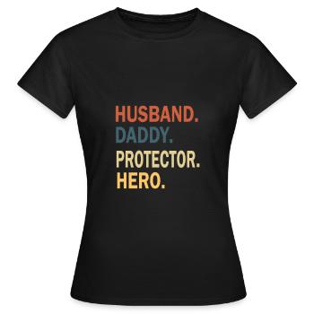 Father's Day Daddy Daddy Daddy Dad Dad Daddy - Women's T-Shirt - black - Front - AI Model Female 172 dark (172cm)