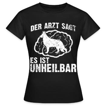 Deutscher Schäferhund - Frauen T-Shirt - Schwarz - Vorne - AI Model Female 172 dark (172cm)