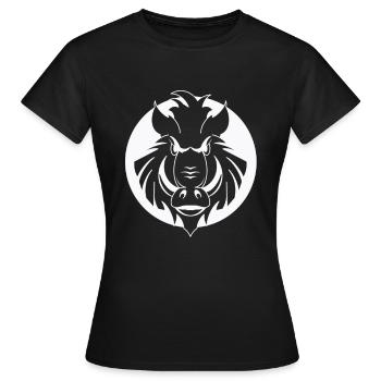 Cadeau de forêt de sanglier sanglier - T-shirt Femme - noir - Devant - AI Model Female 172 dark (172cm)