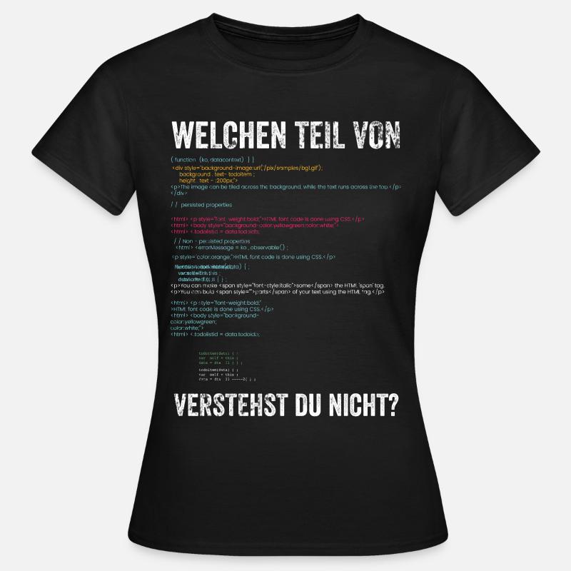 Programmierer - Frauen T-Shirt - Schwarz