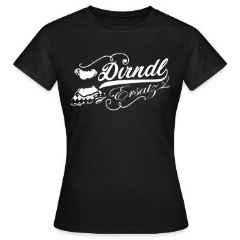 Dirndl Ersatz Dirndl Shirt - Frauen T-Shirt - Schwarz - Vorne - AI Model Female 172 dark (172cm)