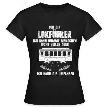 Zug Bahn - Frauen T-Shirt - Schwarz - Vorne - AI Model Female 172 dark (172cm)