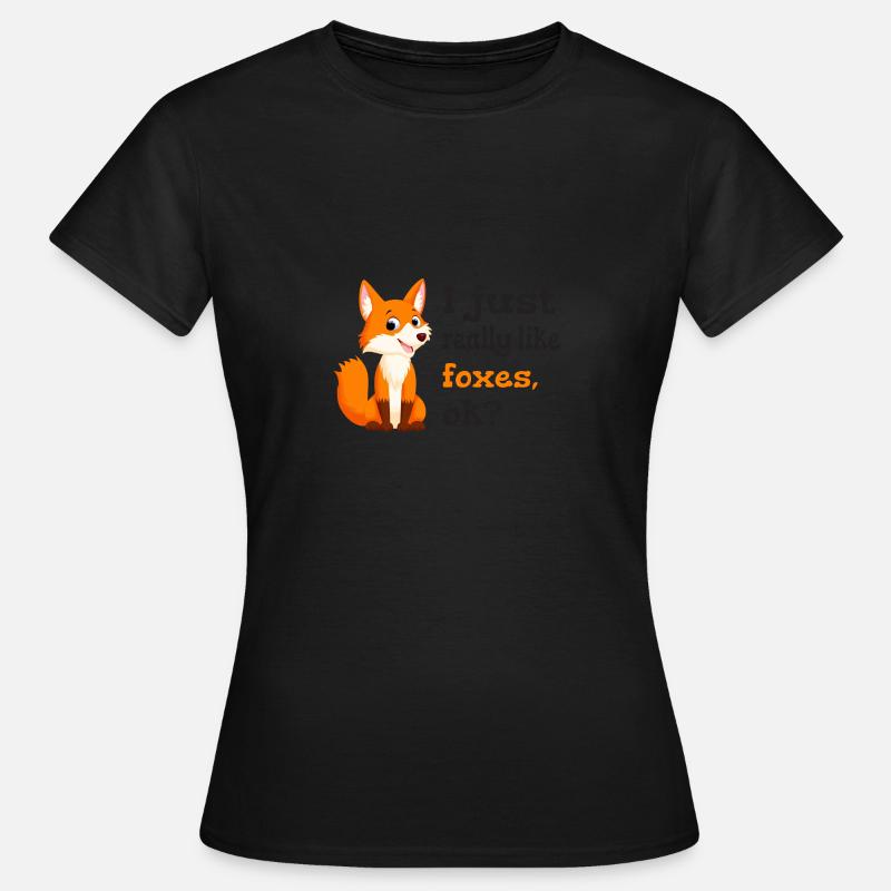 i just really like foxes ok? - Women's T-Shirt - black