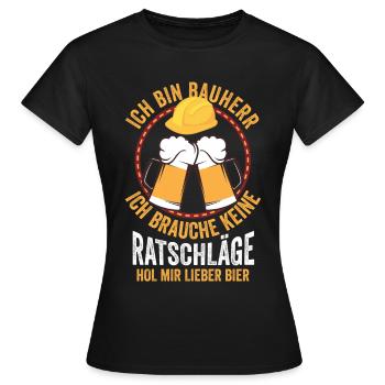 Client beer - Women's T-Shirt - black - Front - AI Model Female 172 dark (172cm)