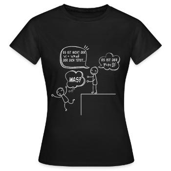 Physicien Formule Cas - T-shirt Femme - noir - Devant - AI Model Female 172 dark (172cm)