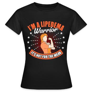 Combattant Lipidema - T-shirt Femme - noir - Devant - AI Model Female 172 dark (172cm)