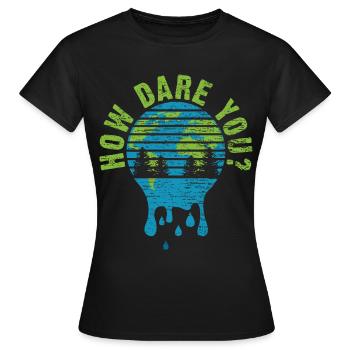 Fridays For Future Politics - Women's T-Shirt - black - Front - AI Model Female 172 dark (172cm)