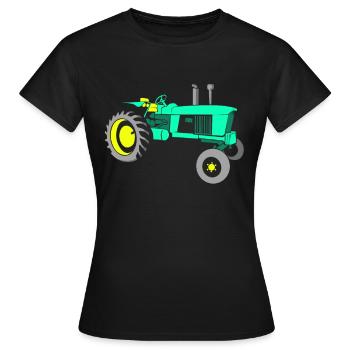 Traktor Trecker - Frauen T-Shirt - Schwarz - Vorne - AI Model Female 172 dark (172cm)