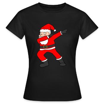 Tamponner santa - T-shirt Femme - noir - Devant - AI Model Female 172 dark (172cm)
