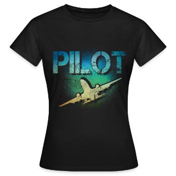 Cadeau de loisir pilote hobby sport - T-shirt Femme - noir - Devant - AI Model Female 172 dark (172cm)