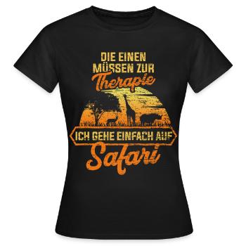Safari Serengeti - Frauen T-Shirt - Schwarz - Vorne - AI Model Female 172 dark (172cm)