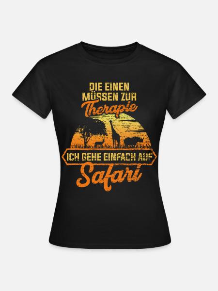 Safari Serengeti - Dame-T-shirt - sort