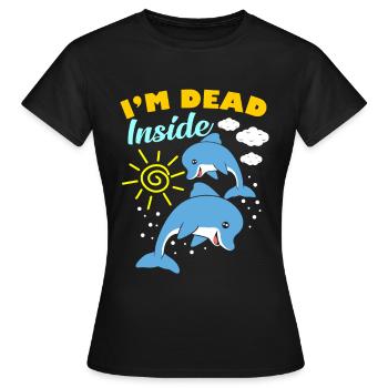 I’m Dead Inside - T-shirt Femme - noir - Devant - AI Model Female 172 dark (172cm)