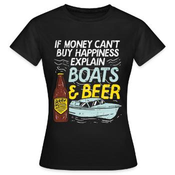 Bateau de bière capitaine capitaine cadeau du propriétaire - T-shirt Femme - noir - Devant - AI Model Female 172 dark (172cm)
