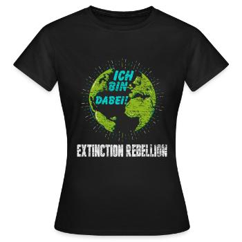 Count me in! Extinction rebellion nature - Women's T-Shirt - black - Front - AI Model Female 172 dark (172cm)