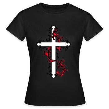 Crosses Church God Messiah Heavenly Christ - Women's T-Shirt - black - Front - AI Model Female 172 dark (172cm)