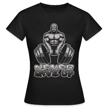 Bodybuilder Fitness Body Gym Muscle Man Cadeau - T-shirt Femme - noir - Devant - AI Model Female 172 dark (172cm)