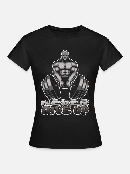 Bodybuilder Fitness Body Gym Muskelmann Geschenk - Frauen T-Shirt - Schwarz