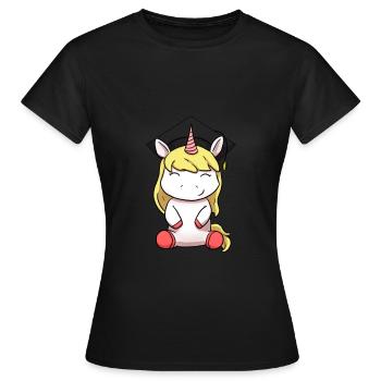 Bachelor Unicorn Graduation - Frauen T-Shirt - Schwarz - Vorne - AI Model Female 172 dark (172cm)