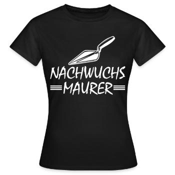 Nachwuchs Maurer - Frauen T-Shirt - Schwarz - Vorne - AI Model Female 172 dark (172cm)