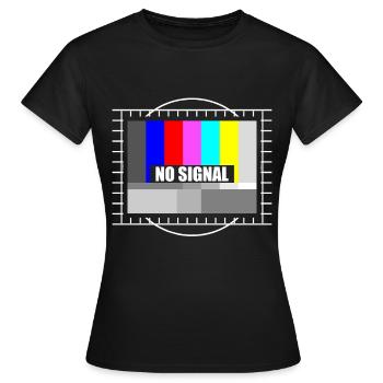 Kein Signal Oldschool Fernseher TV - Frauen T-Shirt - Schwarz - Vorne - AI Model Female 172 dark (172cm)