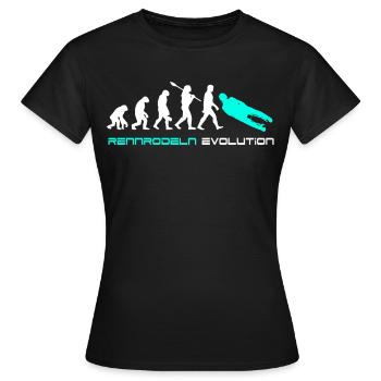 Luge de course Evolution - T-shirt Femme - noir - Devant - AI Model Female 172 dark (172cm)