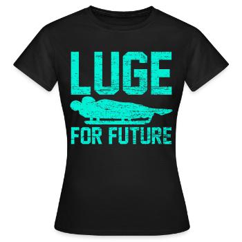 Luge de course - T-shirt Femme - noir - Devant - AI Model Female 172 dark (172cm)