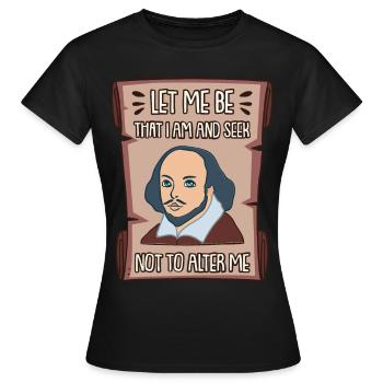 William Shakespeare - Frauen T-Shirt - Schwarz - Vorne - AI Model Female 172 dark (172cm)