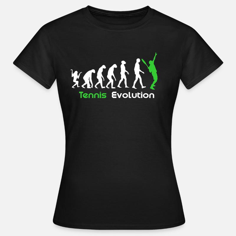 Tennis Evolution - Frauen T-Shirt - Schwarz