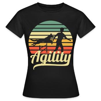 agilité - T-shirt Femme - noir - Devant - AI Model Female 172 dark (172cm)