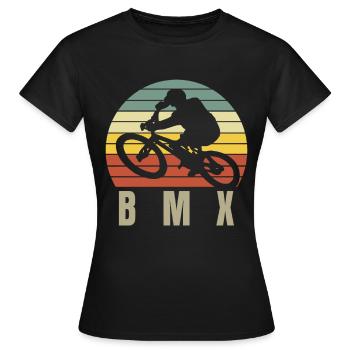 BMX - Frauen T-Shirt - Schwarz - Vorne - AI Model Female 172 dark (172cm)