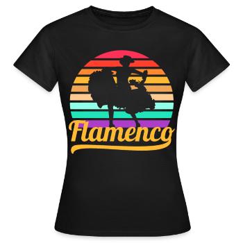 Flamenco - T-shirt Femme - noir - Devant - AI Model Female 172 dark (172cm)