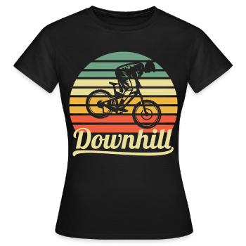 Downhill - T-shirt Femme - noir - Devant - AI Model Female 172 dark (172cm)