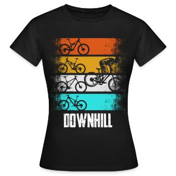 Downhill Retro - T-shirt Femme - noir - Devant - AI Model Female 172 dark (172cm)