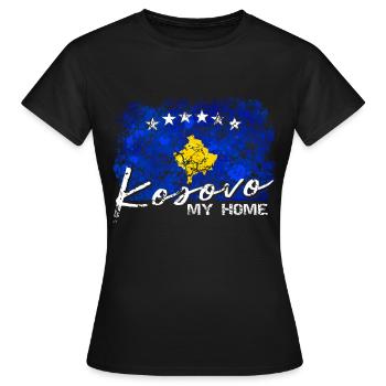 Kosovo Gift - Frauen T-Shirt - Schwarz - Vorne - AI Model Female 172 dark (172cm)