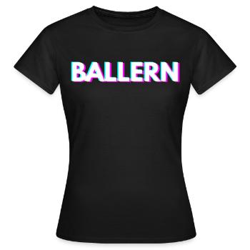 Baller Techno Rave Raver - Women's T-Shirt - black - Front - AI Model Female 172 dark (172cm)