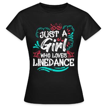 Linedance Geschenk - Frauen T-Shirt - Schwarz - Vorne - AI Model Female 172 dark (172cm)