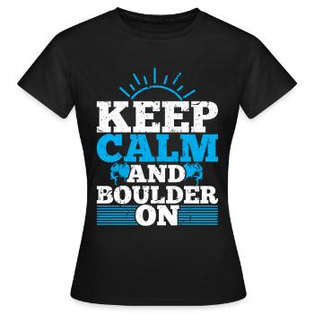 Bouldering - T-shirt Femme - noir - Devant - AI Model Female 172 dark (172cm)