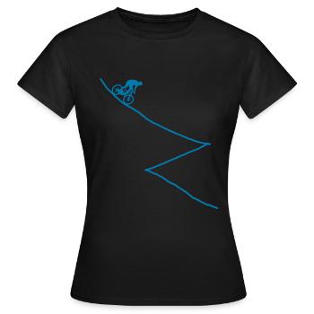 VTT sur la montagne - T-shirt Femme - noir - Devant - AI Model Female 172 dark (172cm)