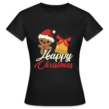 Cloche de noel cloche de noel - T-shirt Femme - noir - Devant - AI Model Female 172 dark (172cm)