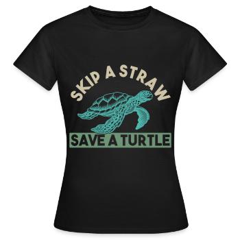 Mer plastique plastique pollution - T-shirt Femme - noir - Devant - AI Model Female 172 dark (172cm)