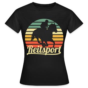 Reitsport Reitschule - Frauen T-Shirt - Schwarz - Vorne - AI Model Female 172 dark (172cm)