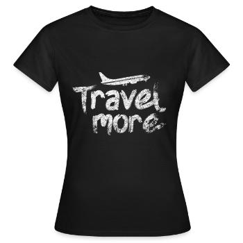 Travel - Frauen T-Shirt - Schwarz - Vorne - AI Model Female 172 dark (172cm)