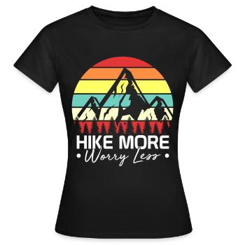 Hiking hike Hiking holiday Hiking excursion - Women's T-Shirt - black - Front - AI Model Female 172 dark (172cm)