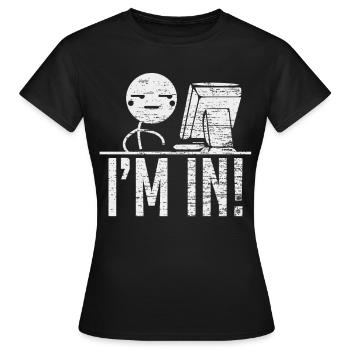 Hacking Hacking Program Coding - Women's T-Shirt - black - Front - AI Model Female 172 dark (172cm)