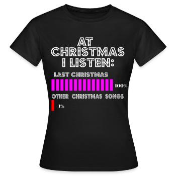 Christmas Song Noël Dernier Cadeau de Christmas - T-shirt Femme - noir - Devant - AI Model Female 172 dark (172cm)