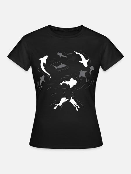 Lustiges Taucher Geschenk - Frauen T-Shirt - Schwarz