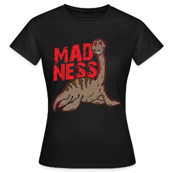 Loch Ness Monster Nessi Madness - Frauen T-Shirt - Schwarz - Vorne - AI Model Female 172 dark (172cm)
